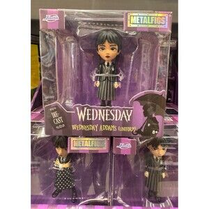 Metalfigs die-cast figure of Wednesday Addams in her school uniform FB66